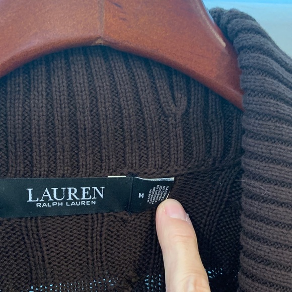 Lauren Ralph Lauren Dark Brown Belted Cardigan - Picture 2 of 7